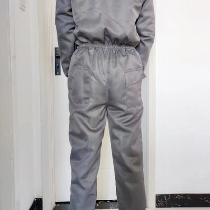Men Long Sleeve Cargo Overalls Bib Pants Zipper Pockets Rompers Jumpsuit Fashion Labor Casual Coveralls Plus Size S-4xl