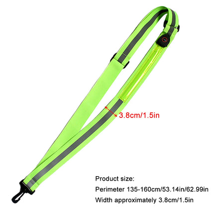 USB Rechargeable LED Reflective Belt Sash High Visibility LED Reflective Belt Safety Reflective Running Gear for Night Running