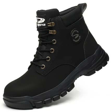 Men Protective Boots Steel Toe Shoes Anti-smash Anti-puncture Work Boots Safety Shoes Indestructible Winter Boots Waterproof-KarWorkwear