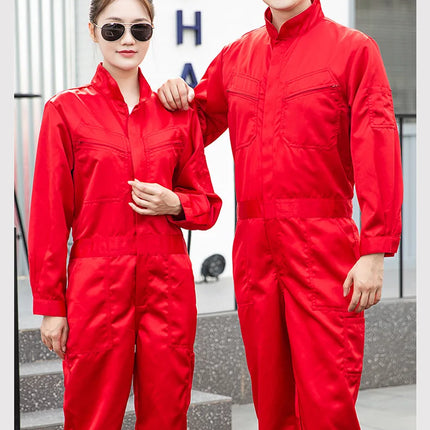 Autumn Worker One-piece Jumpsuit Overall Long Sleeve Factory Workshop Mechanical Auto Repairmen Painter Working Uniform Coverall