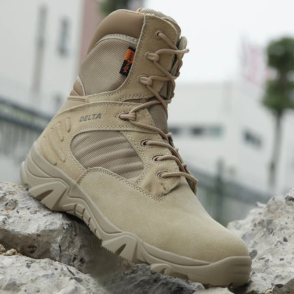 Men Desert Tactical Boots Mens Work Safty Shoes Special Force Waterproof Boot Lace Up Combat Ankle Boots Big Size-KarWorkwear