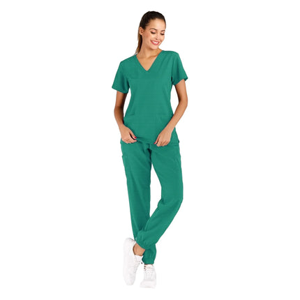 Anti-Wrinkle Soft Premium Fabric Polyester Rayon Spandex Washable Nursing Scrub Set for Womens Nursing Scrub Uniforms-KarWorkwear