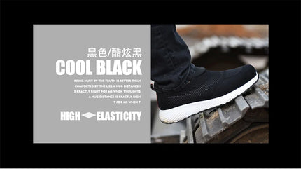 New 2022 Summer Breathable Men Casual Shoes Steel Toe Cap Indestructible Safety Working Shoes Outdoor Men Footwear-KarWorkwear