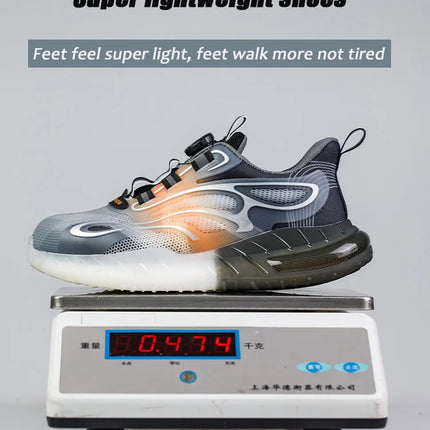 Rotating Buckle for Safety Shoes Men's Work Boot Breathable Light Steel Toe  Protective Sneakers Welted Business Security Shoes-KarWorkwear