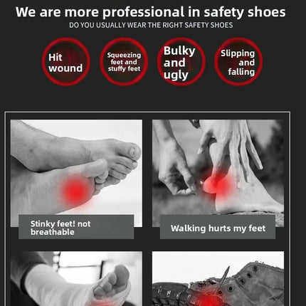 High Quality Safety Shoes for Men Woman Autumn Winter Thickened Warm Boots Woman Sneakers Anti-smashing Steel Toe Cap Puncture
