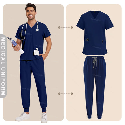 Nurse Uniforms Woman Hospital Doctor Men's Medical Sweatshirt Nursing Pants Unisex Workshop Uniforms Beauty SPA Work Clothes New-KarWorkwear
