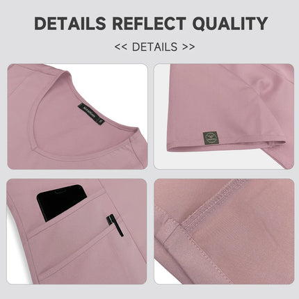 Medical Scrubs Set Women Stretch Work Uniforms Easy Fit Scrubs Tops Pants Jogger Set Hospital Nurse Uniform Dentist Overalls XXL-KarWorkwear