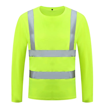 Reflective Shirt for Men Long Sleeve Work Shirt High Visibility for Night Working Hi Vis Safety Shirts Quick Dry