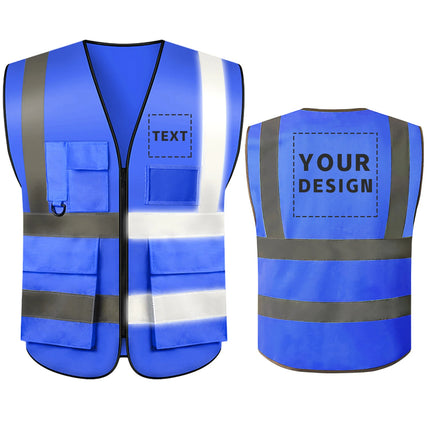 Custom Your Text Logo Reflective Safety Vest Construction Work Traffic Vest Railway Coal Miners Uniform Security ANSI Class 2-KarWorkwear