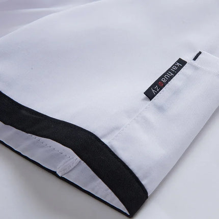 Short Sleeve Chef Jacket Set Hotel Kitchen Work Uniform Cook Restaurant Cooking Shirts+Hat+Apron-KarWorkwear