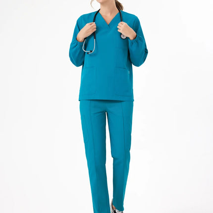Unisex Medical Scrubs Set New Heat Preservation Thermostatic Fabric Nursing Robe Suit for Winter  Paramedic Coveralls Uniforms