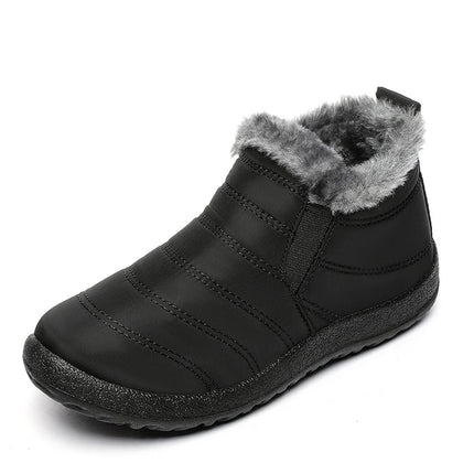 Men's Boots Slip On Winter Shoes For Men Ankle Boots Winter Booties For Men Fur Shoes Waterproof Snow Boots Warm Casual Botas