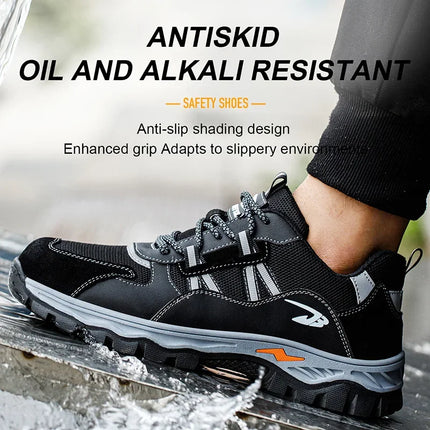 Latest 2023 Steel Toe Cap Climbing Shoes Indestructible Anti Nail Safety Work Shoes Anti Smashing Male Footwear Boots-KarWorkwear