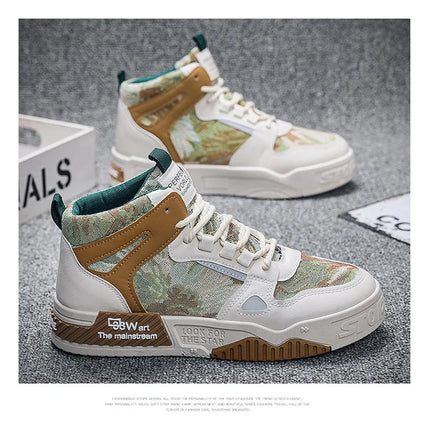 2023 Men Boots High Top Sneakers Casual Platform Leather Skateboard Fashion Designer Luxury Outdoor Sport Tennis Safety Loafers-KarWorkwear