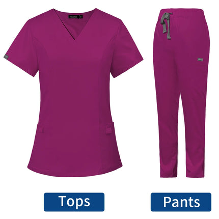 Short Sleeved Hospital Doctor Uniforms Spa Uniforms Dental Clinic Medical Scrubs Suits Pet Grooming Veterinary Nurse Accessories-KarWorkwear