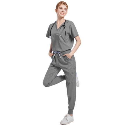 Handwashing Clothe Split Suit Short Sleeved Hand Brushing Pet Dentist Nurse Work Clothes Men Medical Care Clothes Nurse Uniform-KarWorkwear