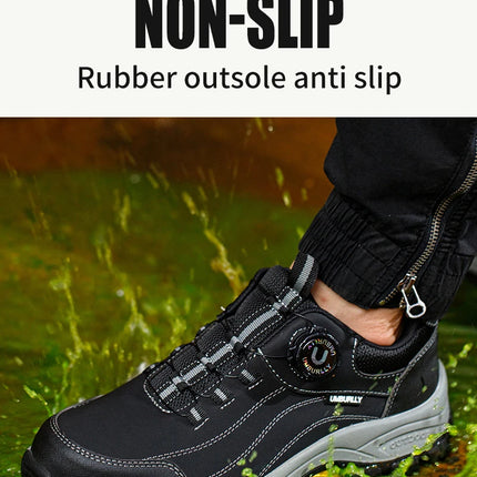 Men's Steel Head Safety Shoes Puncture And Smash Resistant Lightweight Sole Breathable Upper for Outdoor Workshop Work Shoes