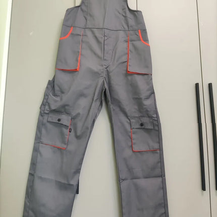 Bib Overalls Mens Women Work Clothing Plus Size Protective Coveralls Strap Jumpsuit Multi Pockets Uniform Sleeveless Cargo Pants-KarWorkwear
