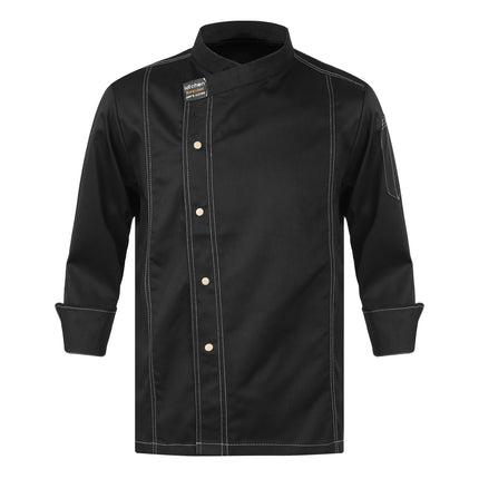 Men Women Kitchen Work Uniform Adult Unisex Chef Jacket Coat Cook Hotel Restaurant Canteen Cake Shop Cafe Shirt Staff Costume-KarWorkwear