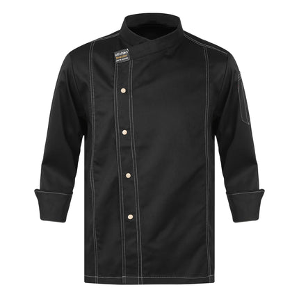 Men Women Kitchen Work Uniform Adult Unisex Chef Jacket Coat Cook Hotel Restaurant Canteen Cake Shop Cafe Shirt Staff Costume-KarWorkwear