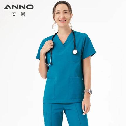 Unisex Medical Scrubs Set New Heat Preservation Thermostatic Fabric Nursing Robe Suit for Winter  Paramedic Coveralls Uniforms