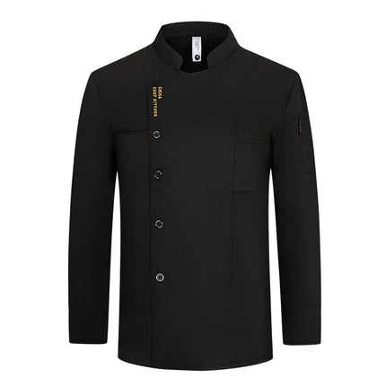 Men chef jacket with apron Long Sleeve Chef uniform Restaurant Cook Coat Chef T-shirt Work Uniform Hotel Clothes Logo women-KarWorkwear