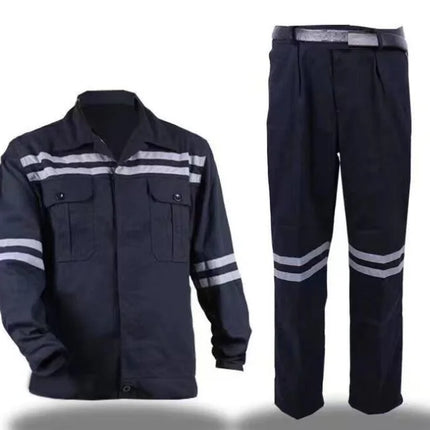 High Visibility 100% Cotton Safety Working Jacket Pants Trousers Workwear Coal Miner Welding Suit Mehanic Repairman Work Uniform-KarWorkwear