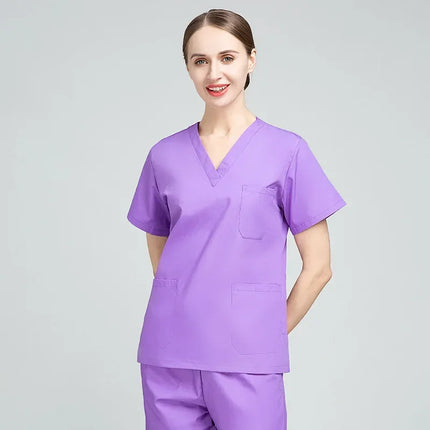High Quality Scrubs Medical Uniforms Women Nurse Uniform Thin Breathable Medical Scrub Tops Elastic Scrubs Pants Doctor Workwear-KarWorkwear