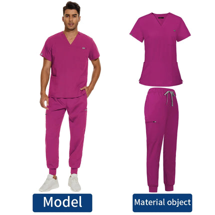 Scrubs Surgical Uniform Doctor Nurse Nursing Uniforms Men Women Medical Workwear Spa Dentist Medical Set Lab Clinic Scrub Suit-KarWorkwear