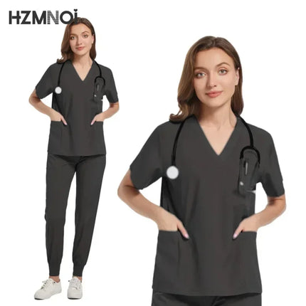 New Nurse Uniform Woman Hospital Doctor 's Medical Sweatshirt Nursing Pants Unisex Workshop Uniforms Beauty SPA Work Clothes