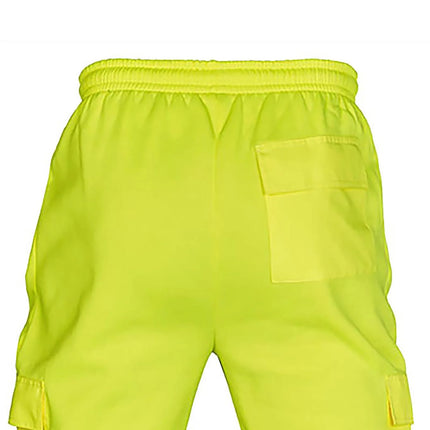 Men's Work Uniform Bottoms Safety Pants Striped Reflective Pants Loose Mens Work Trousers Patchwork Workwear Safety Clothing