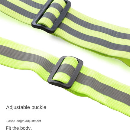 Reflective Safety Vests Lightweight Adjustable Elastic Vest Jacket Hi Vis Reflective Strips for Traffic Control Running Cycling