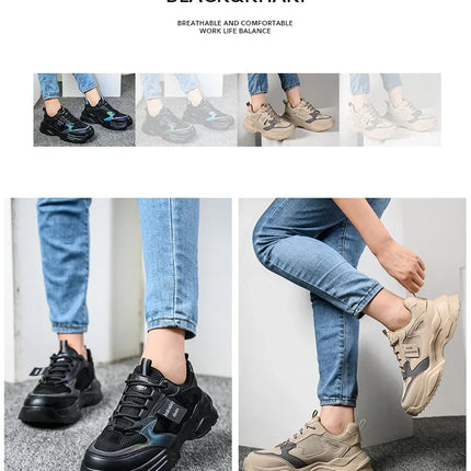 New Fashion 2024 Women's Safety Shoes Sneakers Women Anti-smash Anti-puncture Security Boots Protective Shoes Breathable-KarWorkwear