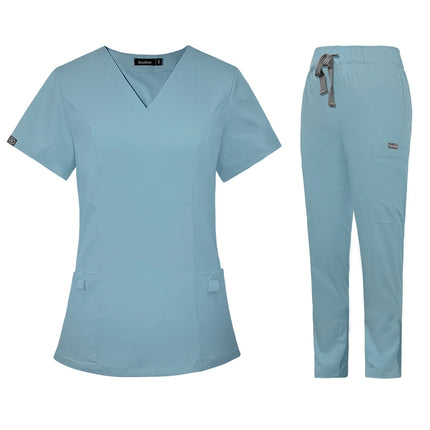 Short Sleeved Hospital Doctor Uniforms Spa Uniforms Dental Clinic Medical Scrubs Suits Pet Grooming Veterinary Nurse Accessories-KarWorkwear