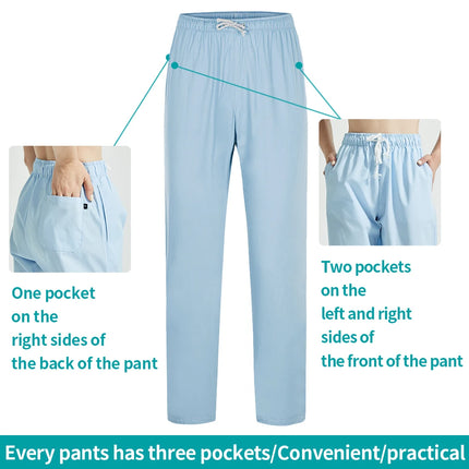 Multicolor Nurse Uniforms Bottoms 3 Pockets Work Trouser Dental Clinic Nursing Scrubs Pants Pet Grooming Women's Surgical Pants-KarWorkwear