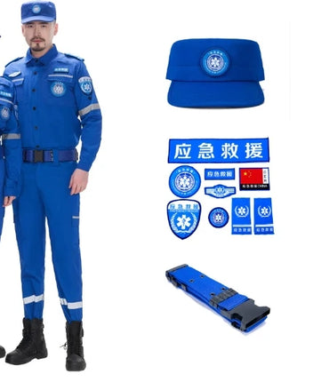 New Fire Fighter Suit Emergency Rescue Clothing Disaster Relief Coat Anti-static Wear-resistant Coverall Labor Work Uniforms-KarWorkwear