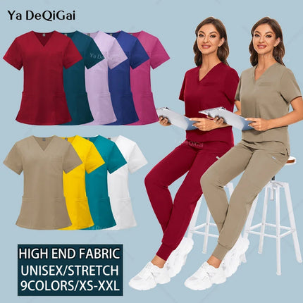 High Quality Suit Medical Nurse Uniforms Multicolor Scrubs Set Beauty Salon Spa Work Clothes Surgical Gowns Nursing Accessories-KarWorkwear