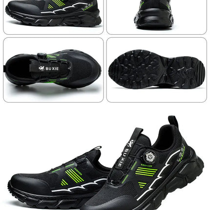 Rotating Button Men Shoes Security Sneakers Steel Toe Shoes Puncture-Proof work Shoes Anti-smash Sport Safety Shoes Protective-KarWorkwear
