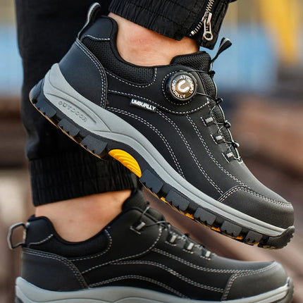 Men's Steel Head Safety Shoes Puncture And Smash Resistant Lightweight Sole Breathable Upper for Outdoor Workshop Work Shoes
