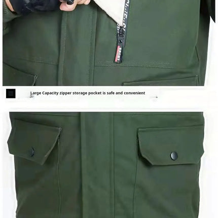 Men's work protective clothing, welding and anti scalding, construction workwear, top and pants set, labor protective clothing