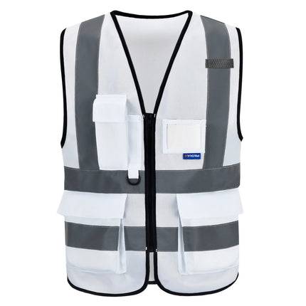 AYKRM 21 Colour （XS-8XL) Hi Vis Viz High Visibility Reflective Zip Pocket Security Waistcoats Jacket Workwear Vests