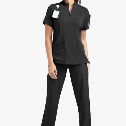 Unisex Medical Uniforms for V-neck Nurse Scurbs set Women Hospital Doctor Workwear Oral Dental Surgery Work Uniform short sleeve-KarWorkwear