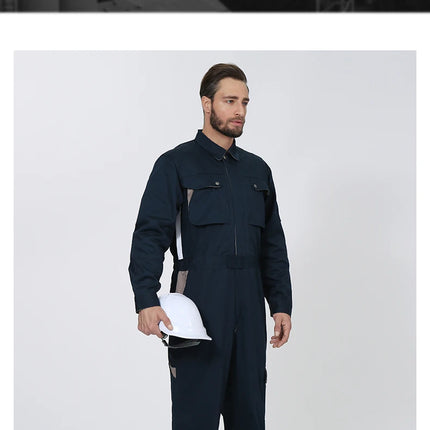 Work Coveralls Repairman with Reflective Strip Mechanic Auto Workshop Clothes Working Uniforms Plus Size 3XL