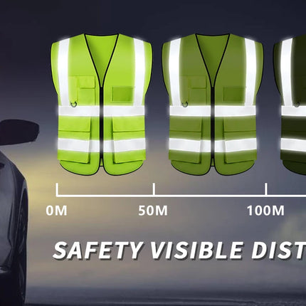 Custom Your Text Logo Reflective Safety Vest Multi-pocket Traffic Vest Railway Coal Miners Uniform Breathable Security Uniform-KarWorkwear