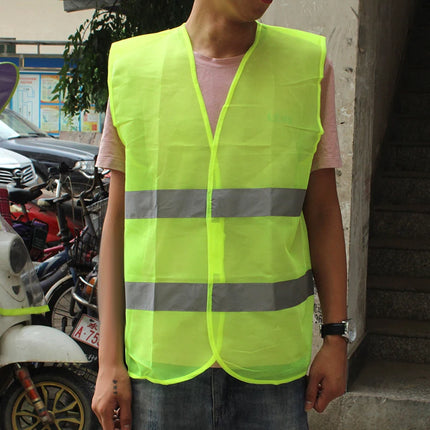 Car Reflective Strip Vest Reflective Strip Vest Car Emergency Reflective Vest Fluorescent Green Orange Safety Suit Strip Vest