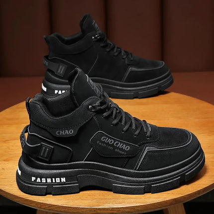 Mens Boots High Top Shoes Casual Winter Platform Designer Luxury Ankle Sport Chelsea Tactical Cowboy Work Safety Sneakers 안전화-KarWorkwear