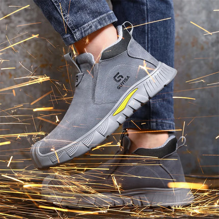 Scald-proof Electric Welding Shoes Plastic Toe Work Shoes Insulated Electrician Shoes Indestructible Industrial Male Wear Boots-KarWorkwear
