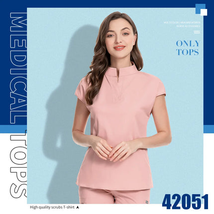 Pet Grooming Institution Scrubs Tops High Quality Spa Uniforms Unisex Stand Collar Work Clothes Medical Accessories Surgery Tops-KarWorkwear