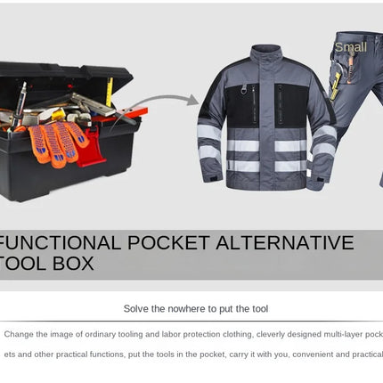 2026 New Work Clothes Men Construction Reflective Safety Coveralls Welding Suit Car Repair Workshop Mechanic Plus Size Clothes