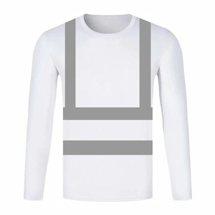 Reflective Shirt for Men Long Sleeve Work Shirt High Visibility for Night Working Hi Vis Safety Shirts Quick Dry